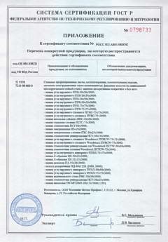 Приложение № 0798733 к сертификату соответствия № РОСС RU.AB51.H00792